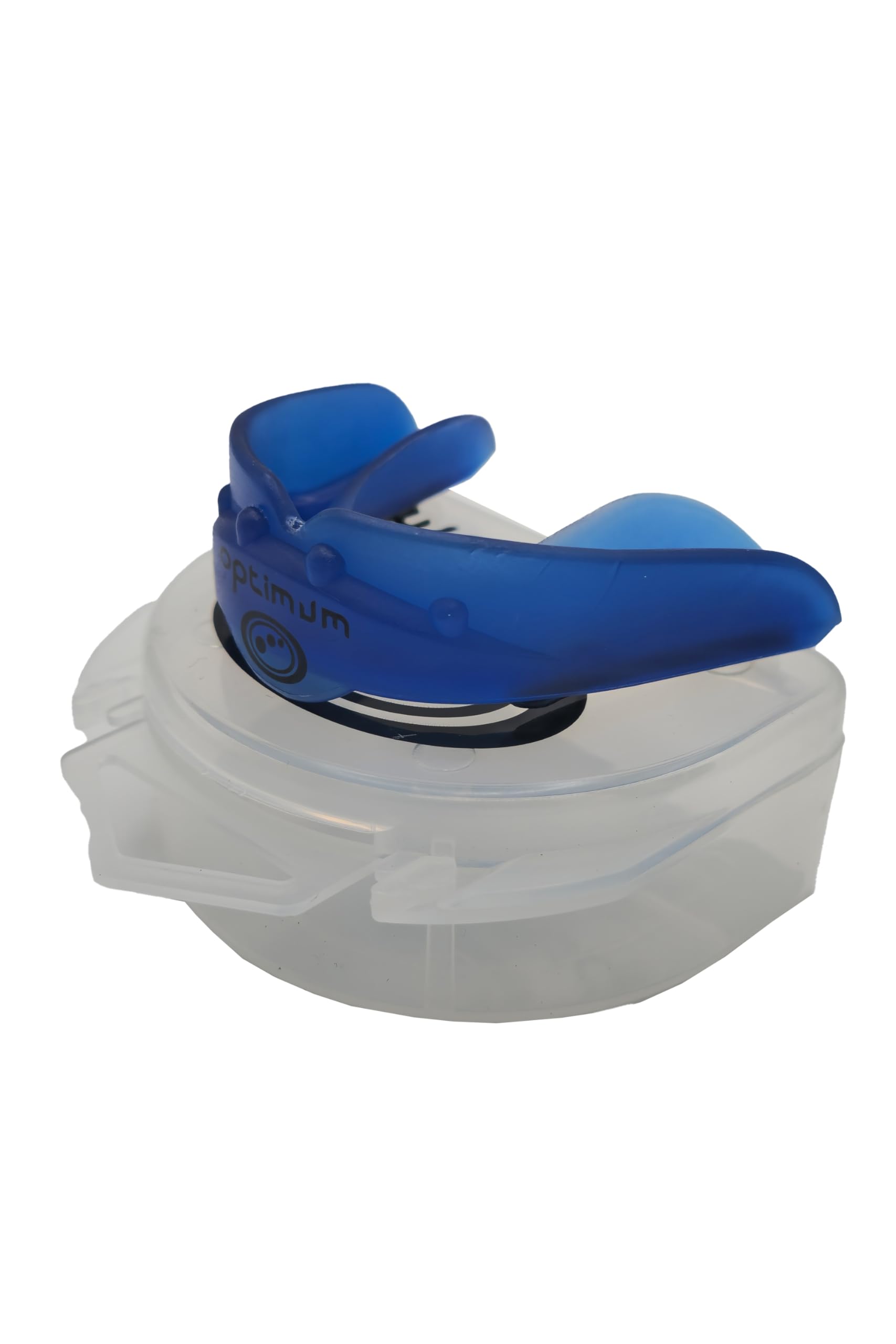 Optimum Matrix Mouthguard Gum Shield Slim Fit with Case for Rugby Hockey Boxing MMA Martial Arts Judo Karate Taekwondo Contact Sports - Blue, Senior