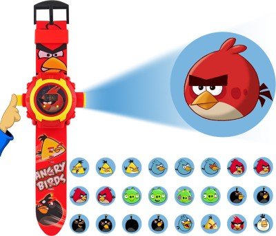 S S TRADERS - Angry Bird 24 unique Images Projector Digital Toy Watch for Kids - Best Return Gift for Kids