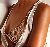 2017 TuTu Newest Retro Sexy Bikini Bra Chain Necklace Swimwear Bathing Suit Fashion Harness Triangle Vintage Statement Body Jewelry with Gift Boxs Gift for Women for Beach-More Sizes Coming