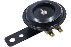 A ABSOPRO 6V 1.5A 110dB Metal Electric Loud Horn Speaker Trumpet Black for Motorcycle Item Replacement