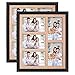 PETAFLOP 4x6 Collage Picture Frame 5-Opening Collage Frame Wood Matted Multiple Picture Frame, Set of 2
