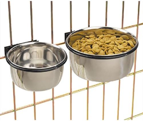 Bolt On Cage Bowl Coop Cup Clamp Crate Dog Dish Stainless Pet Bird