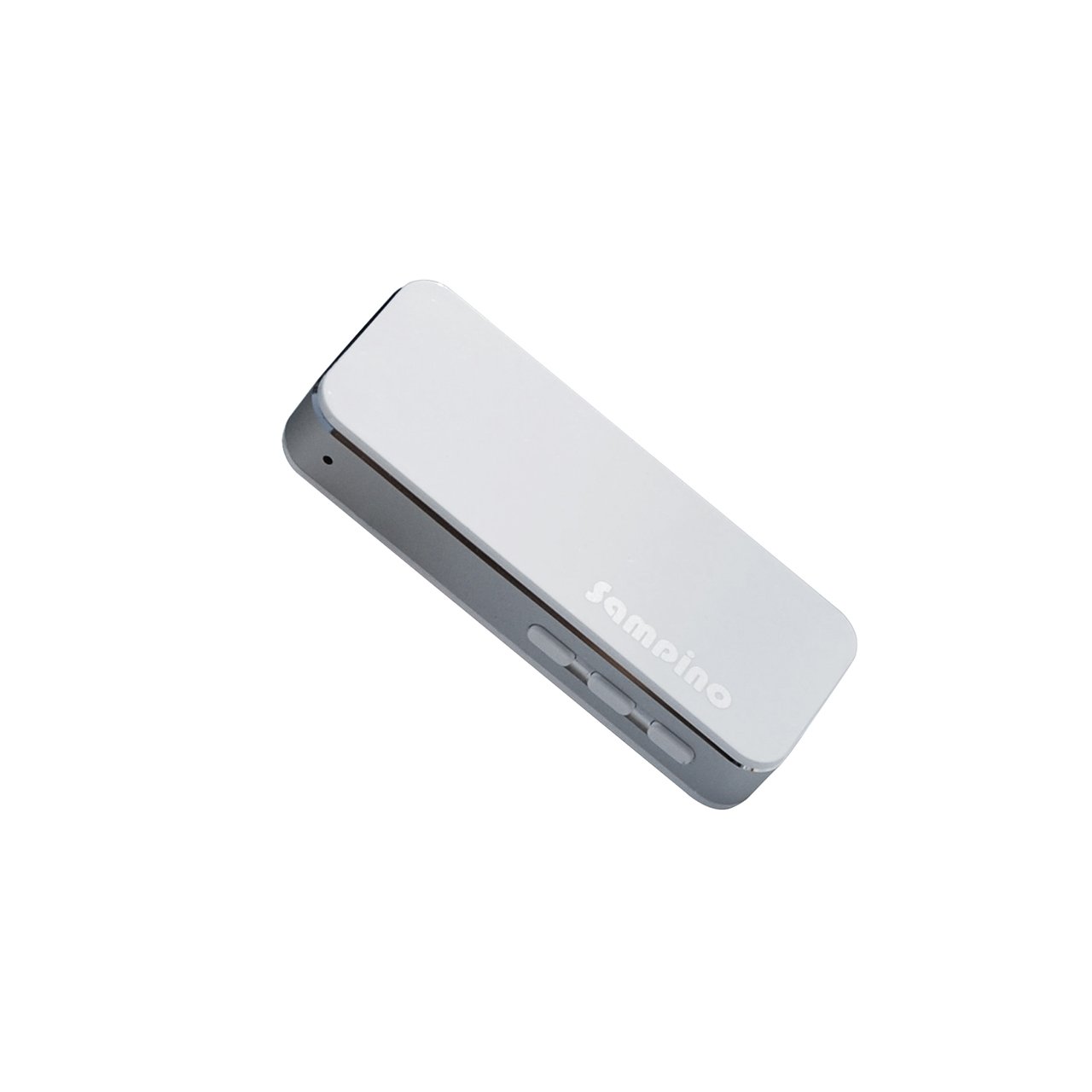 Bluetooth Audio Receiver, Sampino Bluetooth 4.1 Receiver Audio Adapter Car Kits & Wireless Music Adapter Clip on Collar for Stereo System for iPhone iWatch Android Smart Phones (White Silver)