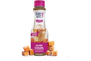 JORDAN'S SKINNY MIXES Salted Caramel Syrup Sauce For Coffee - Sugar Free Zero Calories and MT&L Mini Sauce Cup - Gluten-Free, Keto Friendly Syrup (Salted Caramel)