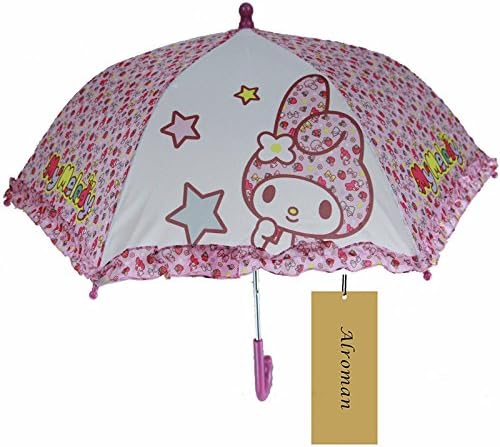 Child Umbrella Girls Waterproof Umbrellas with Cartoon Pattern Children Sun Umbrellas UV Protection Beach Umbrella 2016 Photo Posing Props (27.2" for 3~6 yrs, Pink,Rabbit)