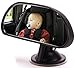 Deezio Baby Car Mirror Suction Cup - Baby Backseat Mirror for Car - Universal Rear View Baby Mirror for Car with Wide Angle 360 Degree Rotatable