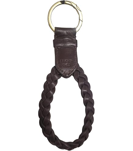 Ralph Lauren New Brown Leather Keyring Keyfob Keychain - Excellent