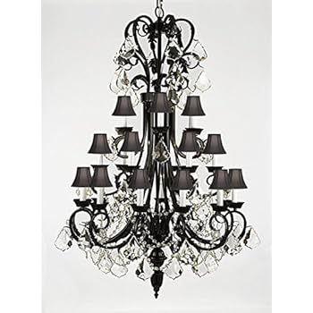 Foyer Entryway Wrought Iron Chandelier 50 Inches Tall With