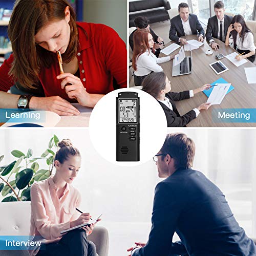 16GB Digital Voice Recorder-Mini HD Voice Activated Recorder 580 Hours Recordings Capacity-Sound Recorder MP3 Player for Lectures/Meetings/Interviews/Class …