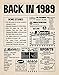 8x10 1989 Birthday Gift // Back in 1989 Newspaper Poster // 36th Birthday Gift // 36th Party Decoration // 36th Birthday Sign // Born in 1989 Print (8x10, Newspaper, 1989)