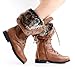 Women's Knee High Lace Up Faux Fur Winter Boots in Black, Brown, Tan, Gray, White, Khaki