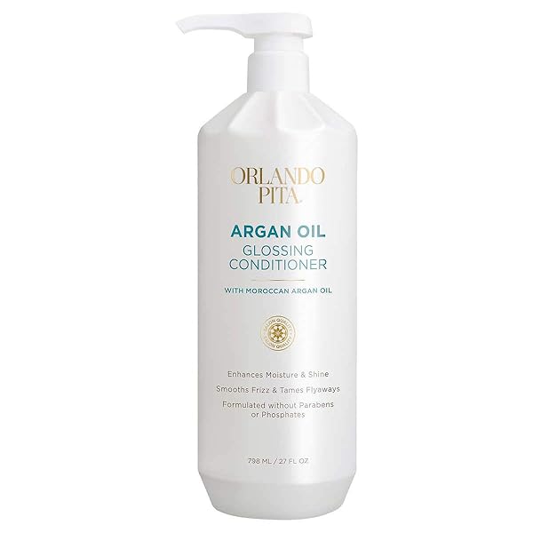 ORLANDO PITA MOROCCAN ARGAN OIL GLOSS CONDITIONER AND BONUS GOLD BRUSH