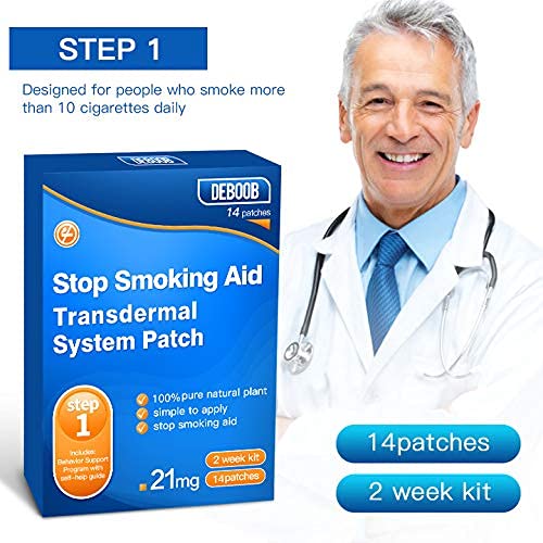 Stop Smoking Patches Step 1,21mg, 14 Count, Quit Smoking, Delivered 24
