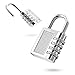 4 Pack Combination Padlocks by DigHealth(TM), Weatherproof, Keyless and Multiple Size, 3 or 4 Digit Code Locks, Resettable Number Password Locks for Gym & School Lockers, Travel Luggage Suitcases