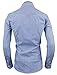 TAM WARE Mens Classic Slim Fit Vertical Striped Longsleeve Dress Shirt TWCS16-NAVY-US M