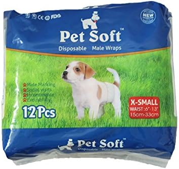 sey pet Pet Disposable Male Wrap Dog Diaper (12 Piece)