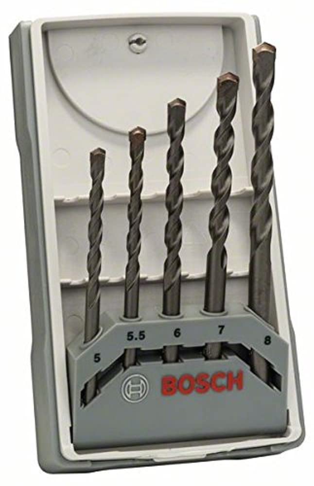 Bosch 2607017081 CYL-3 Concrete Drill Bit Set, Silver Percussion 5-mm, Grey
