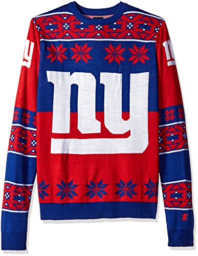 FOCO NFL KLEW Big Logo Ugly Sweater, Team Color, Medium