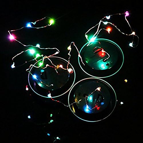 3 Pack Solar Mason Jar Lids - 10 LED Mason Jar Decor Lid Insert for Hanging Solar Lanterns and Garden Decor Chrismas Wedding Garden Patio Path Lights Color (Jars and Handle Not Included)
