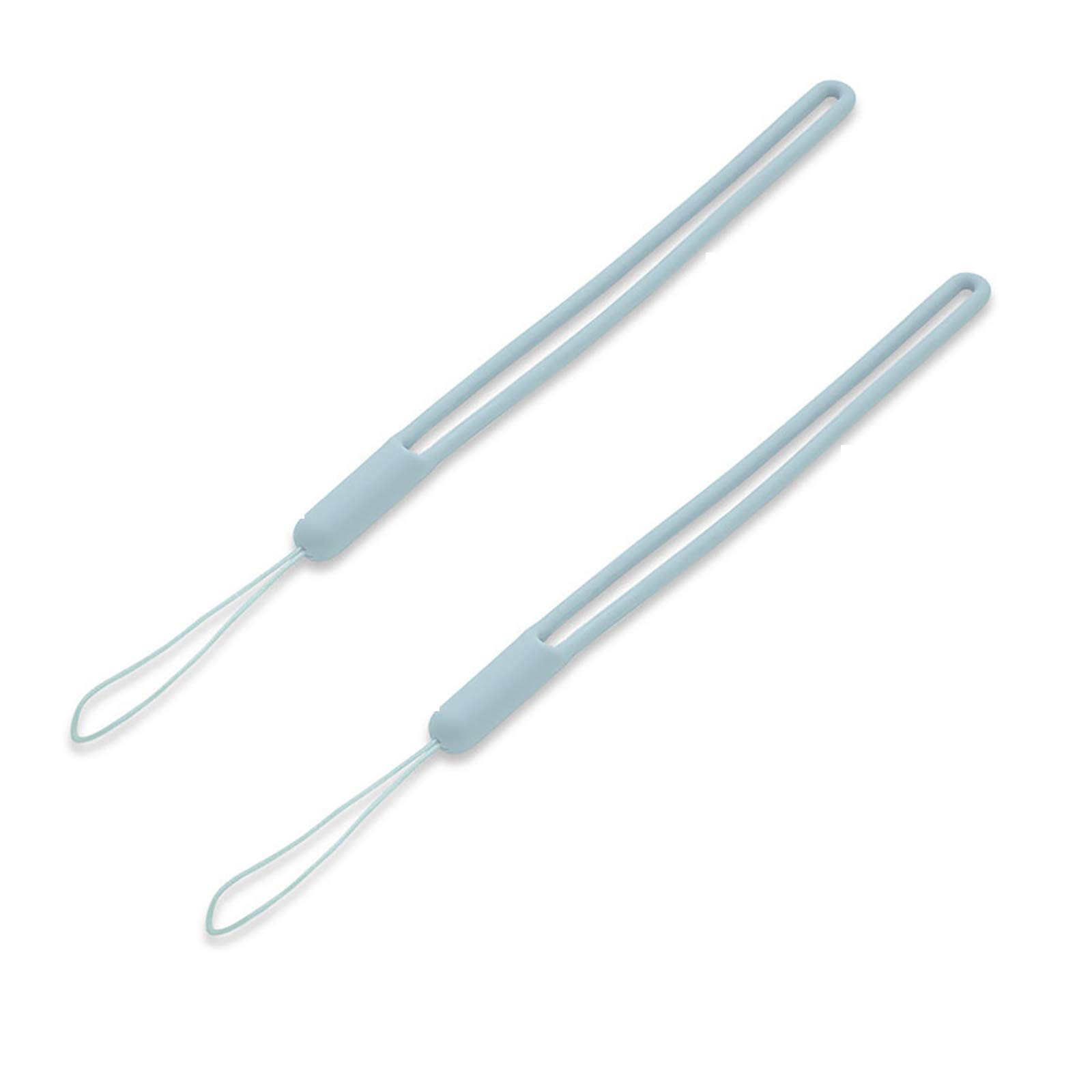 Light Blue 2 PCS Adjustable Colorful Silicone Hand Wrist Strap Lanyard Waterproof for Cell Phone, USB Flash Drive, Mp3, Mp4, Mini Camera