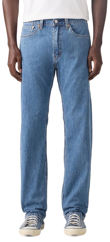 Levi's Men's 505 Regular Fit Jeans, (New) Main Stage (Lightweight - Stretch), 38Wx29L Image