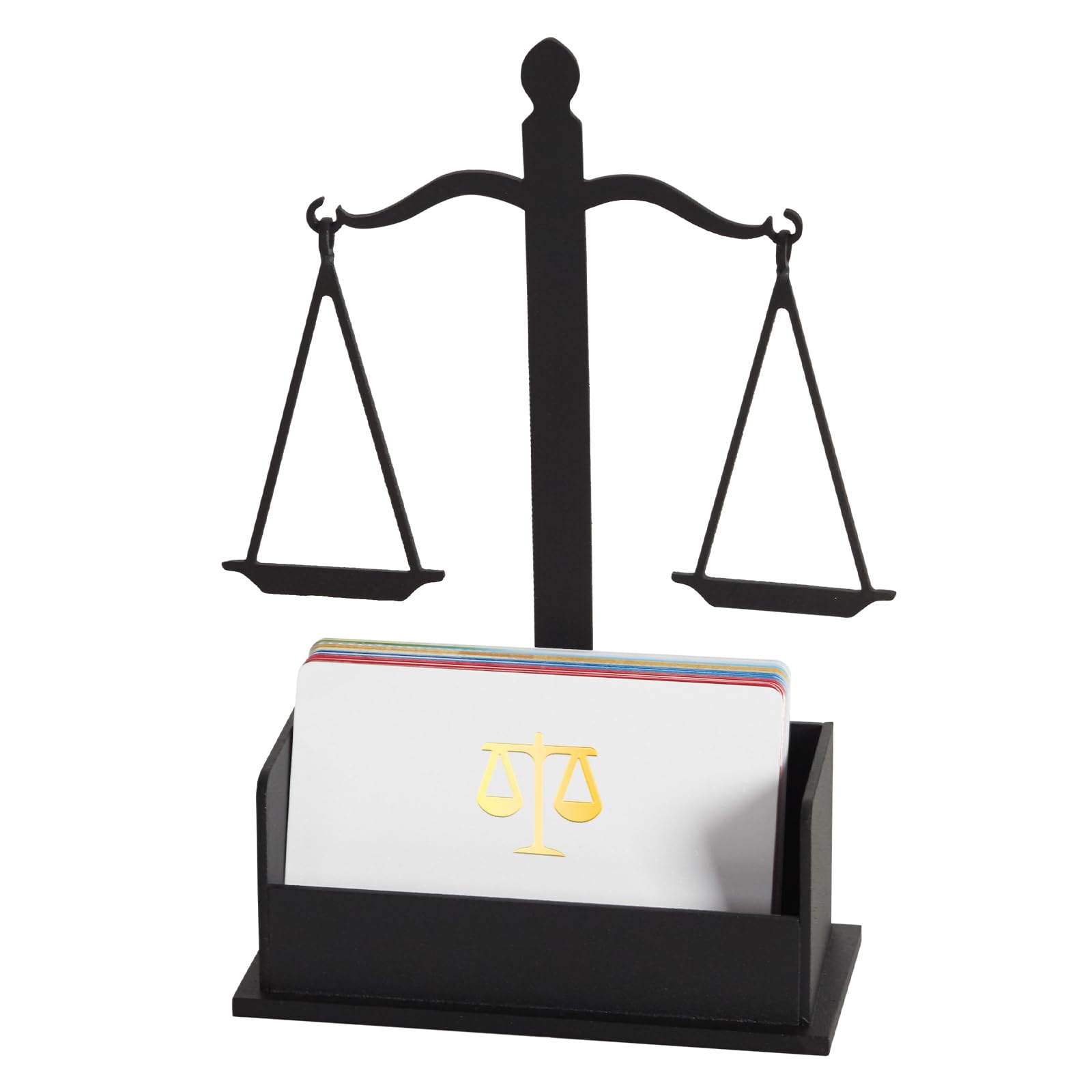 Photo 1 of DHUJBFF Lawyer Gifts for Men Women, Lawyer Attorney Business Card Holder Attorney Gift to Lawyers or Display your own Lawyer Business Cards Holds 3.5 x 2 inch Cards in Lawyer Office Ironmongery