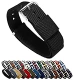 BARTON Watch Bands - Choice of Color, Length & Width (18mm, 20mm, 22mm or 24mm) - Ballistic Nylon Straps