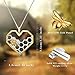 Lotus Fun S925 Sterling Silver Necklace Pendant Honeycomb Bee Pendant with Link Chain length 17inches, Handmade Unique Jewelry Gifts for Women