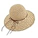 LETHMIK Womens Floppy Straw Hat Summer Beach Brimmed Ladies Crushable Sun Hat Beige