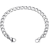 LinnaLoveStainless Steel Figaro Chain Interchangeable Bracelets-Match Medical id tag(CK01-5)