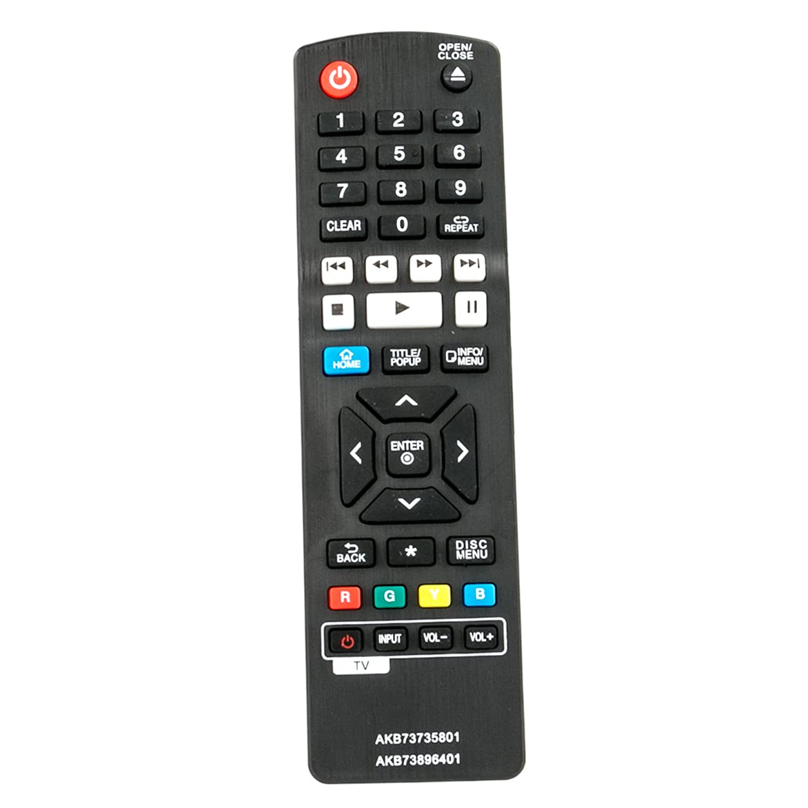 AULCMEET 2IN1 AKB73735801 73896401 Replaced Remote Control Compatible with LG Blu-ray Disc/DVD HD Player BP735B BP330 BP230 BPM54 BP735 BP230N BP530 BP540