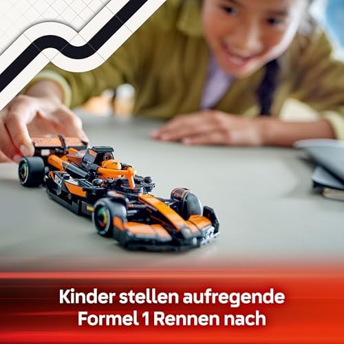 Speed Champions McLaren F1 Team MCL38 Rennauto - Spielzeug mit Formel 1 Minifigur zum Sammeln - Modell und Geschenk für Jungen & Mädchen ab 10 Jahren und Erwachsene Motorsport Fan 77251