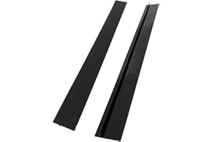 EVEANRO Silicone Stove Gap Covers (2Pack 25 Inches), Heat Resistant Oven Gap Filler Seals Gaps Between Stovetop and Counter, Easy to Clean Stove Gap Guard, Black