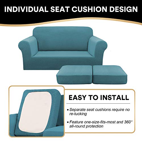 3 Piece Loveseat Sofa Covers Stretch 3D Modern Pattern Sofa Covers for