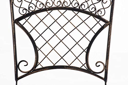 CLP Eisen-Klappstuhl ADELAR im nostalgischen Design I Klappbarer Gartenstuhl mit edlen Verzierungen I erhältlich, Farbe:Bronze – Bild 7