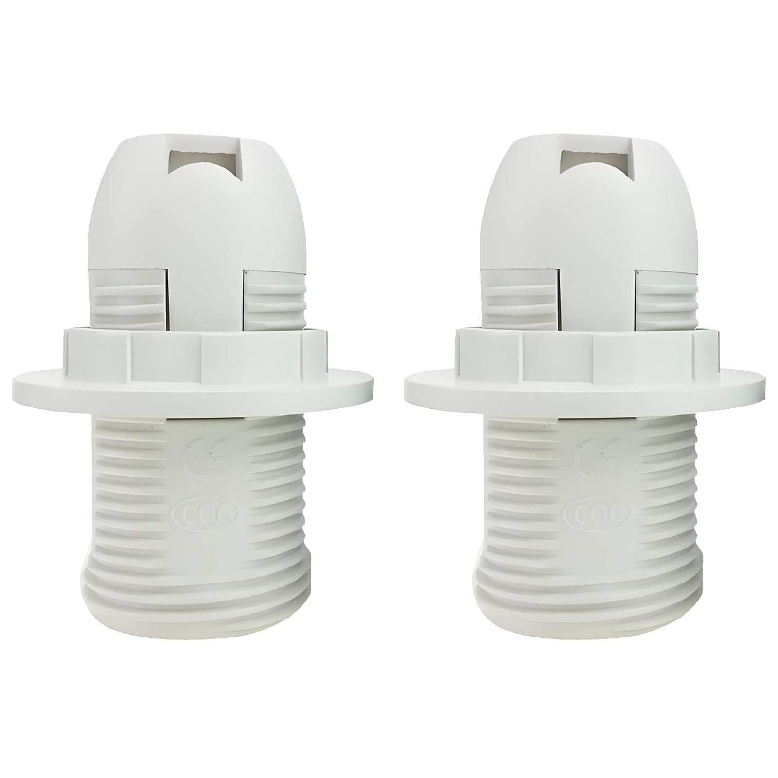 2 Pcs E14 Lamp Holder, Bulb Holder, E14 Light Fitting, E 14 Lamp Holder Fitting, Table Lamp Fittings for Table Ceiling Pendant Lights Fittings Parts in White Plastic