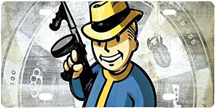 Panda Vault Boy Fallout license frame custom Metal License Plate for Car Novelty license plate 12 inch X 6 inch