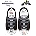 Oumers 4 Pairs No Tie Shoelaces for Adult, Lazy Tieless Silicone Shoelaces Rubber Sneaker Shoelaces, Great Idea As a Christmas Gift