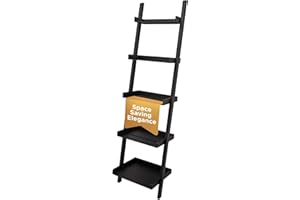 KIERA GRACE kieragrace Providence Hadfield Leaning Shelf - Matte Paint Black, 18" by 66"
