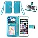 iPhone 6S Case/iPhone 6 Case, IZENGATE [Classic Series] Wallet Case Premium PU Leather Flip Cover Folio with Stand for Apple iPhone 6 (2014) / Apple iPhone 6S (2015) (Turquoise Blue)