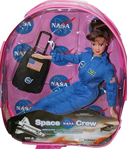 NASA Brunette Space Shuttle Pilot 11" Astronaut Doll with Accessories &amp; Backpack