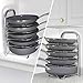 Heavy Duty Kitchen Pot Rack Organizer For Cabinet - Height Adjustable 5-Tier Cast Iron Skillet Cookware Rack - Stainless Steel Pots And Pan Storage Rack Organizer For Cabinet Countertop - 16.5