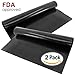 Set of 2 Highest Quality BBQ Grill & Baking Mats | 100% Non-Stick | Made in FDA-Certified Facility | Free of PFOA | Works on Any BBQ Grill or as Oven Baking Pan Liners | Cut to Fit | Dishwasher Safe