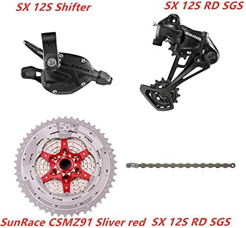 CHENTAOCS SRAM SX EAGLE 1x12 Speed 11-50T Groupset Trigger Shifter Derailleur SX Chain/KMC Chain With NX EAGLE/SunRace CSMZ91X Cassette Easy to use (color : 6)