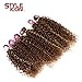 Style Icon Synthetic Kinky Curly Blonde Hair 16-20 inch 7Pieces/lot High Temperature Fiber Afro Kinky Curly Hair 6 Pieces With Closure Lace For Black Women (16