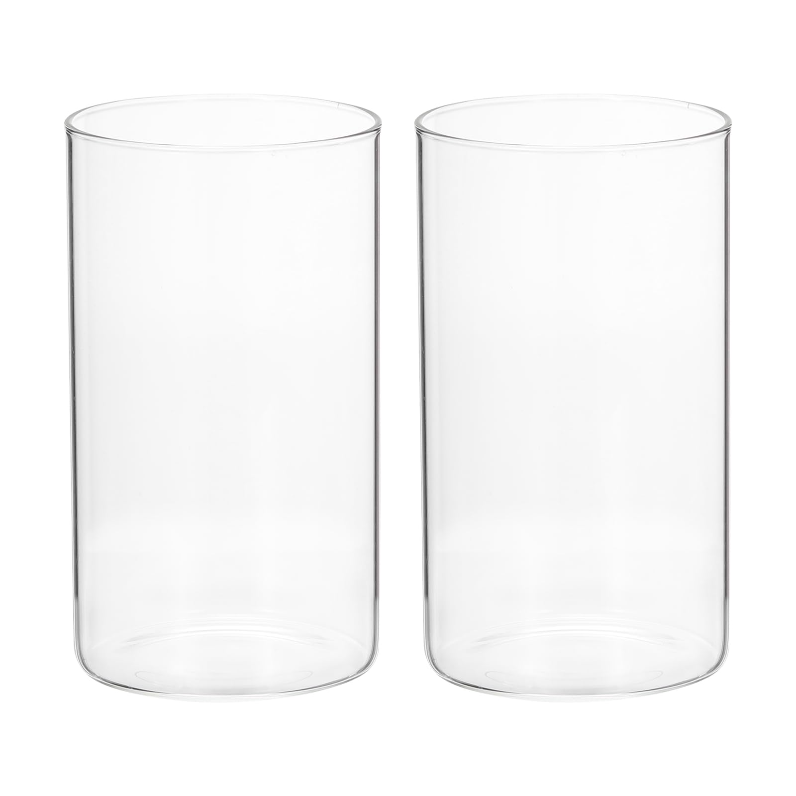 PATIKIL Glass Cylinder Vase, 2 Pcs 5.9" Tall and 3.1" Dia Flower Vase Floating Candle Holder Vase for Home Decor Wedding Centerpieces(22oz)