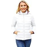 MODERN BUBBLE Lightweight Puffer Jacket Womens Winter Coats with Hood Packable Down Jacket Women Quilted Coat