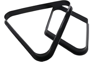 Ruiwaer 2pcs Black Plastic Billiard Ball Rack 2-1/4 Inches Billiard 8-Ball Triangle Rack and 9-Ball Diamond Billiard Rack Pool Billiard Balls Accessories (1 x Triangle + 1 x Diamond)