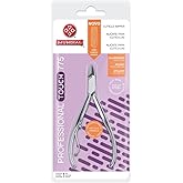 Professional Cuticle Nipper Mundial 775 - Brazilian Manicure Quality Full Jaw with Anti-Slip Handle Stainless Steel Trimmer Cutter for Fingernails and Toenails