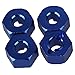BQLZR 4PCS 12mm Wheel Hex Hubs Drive Adapter with 10mm Length Replacement for TRAXXAS Replacement for Slash RC Truck Model Car Upgrade Parts (Blue)